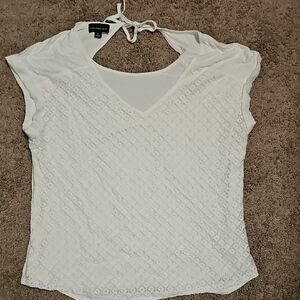 White Tie Backt Blouse